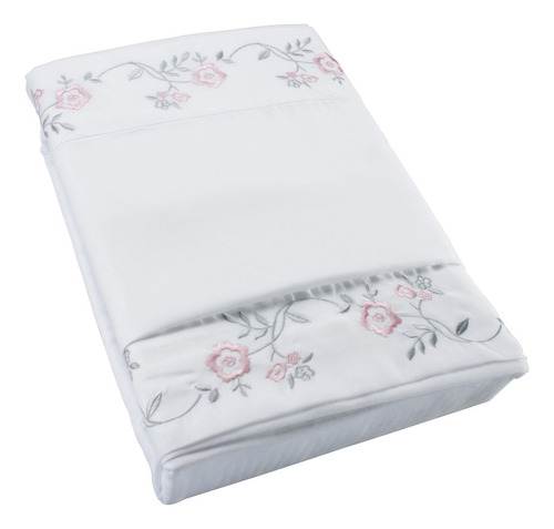 Sabana Andes Microfibra Bordada Rosa King