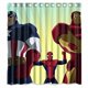 thumbnail image 1 of Cortina de ducha con diseño de Spiderman, Los Vengadores y Iron Man, con ganchos, tamaño 66 x 72 pulgadas, 1 of 3