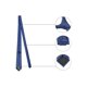 thumbnail image 3 of INSPIRE CHIC Corbata de Hombre de Color Sólido con Rayas Estrechas para Traje de Graduación Ties Formales Azul Oscuro, 3 of 5