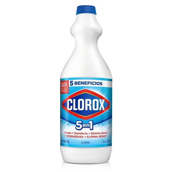 Cloro Triple Acción Líquido Tradicional Botella, 1000 ml