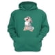 thumbnail image 1 of Polerón Canguro Conejo Blanca Dibujos Animados Verde Aguamarina Talla Xl Unisex, 1 of 3