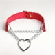 thumbnail image 4 of 1pc BDSM Couple's Peach Heart Chain Collar Necklace - Punk Leather Bondage Jewelry for Street Shooting Love and Couple's Neck Chain Necklace, 4 of 4