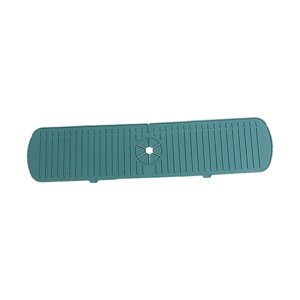Magideal - Alfombrilla Protectora Contra Salpicaduras Para Fregadero, Bandeja Recogegotas Con Mango De Grifo De Silicona, Alfombrilla De Silicona Para Fregadero Verde 61Cm