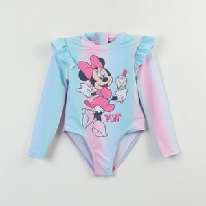 Traje De Baño Niña Rosa Personaje Minnie Disney