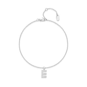 Pulsera Heshpaws S925 Sterling Silver Inicial A-Z Plata