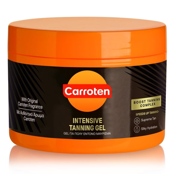 Gel bronceador Carroten Tan Express Intensive con aceite de zanahoria