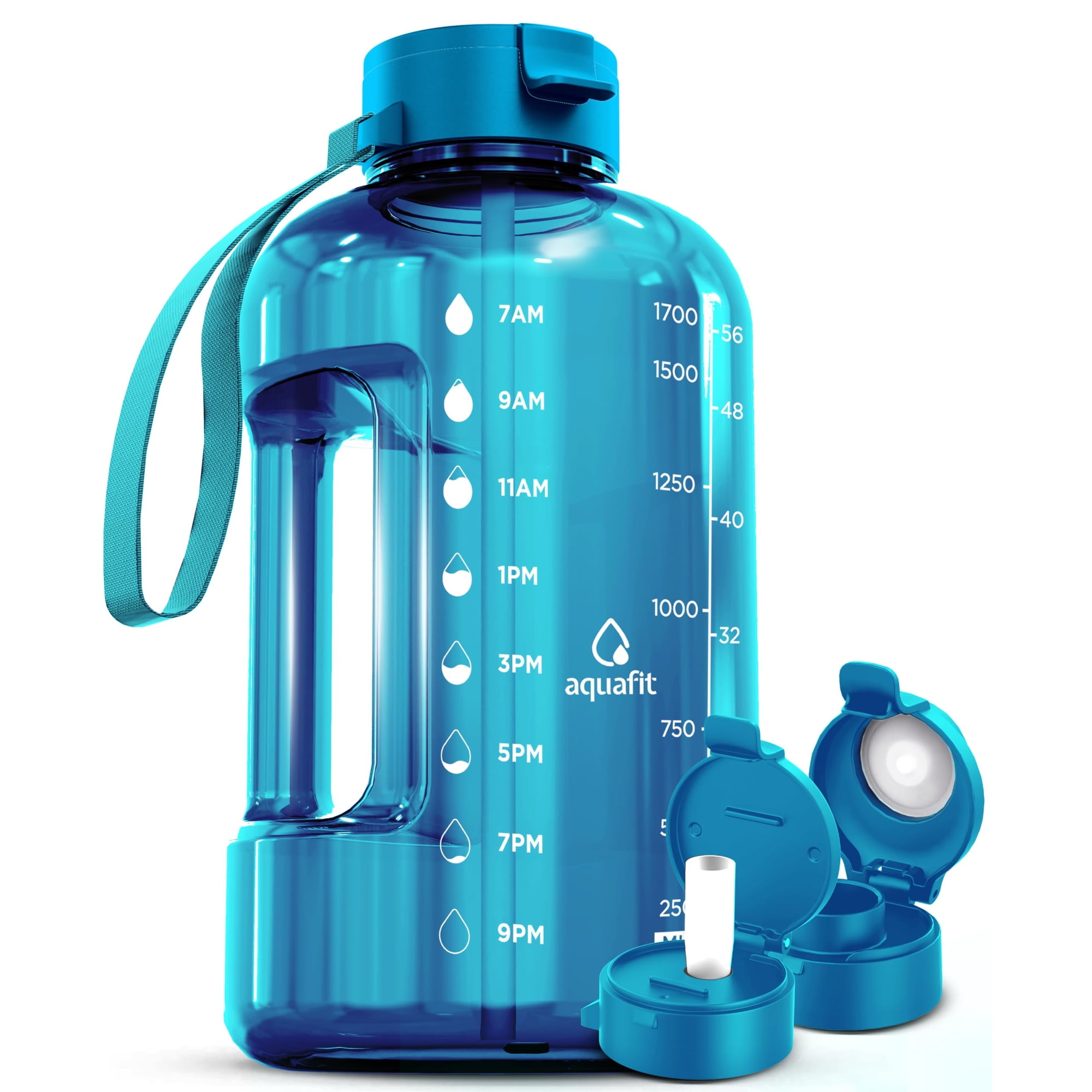 Botella De Agua Aquafit Aquafit 1,9 L Con Marcador De Tiempo Sin Bpa