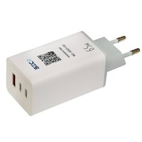 Tecmaster - Cargador Usb C Y Usb 3 Puertos Carga Rápida 65W