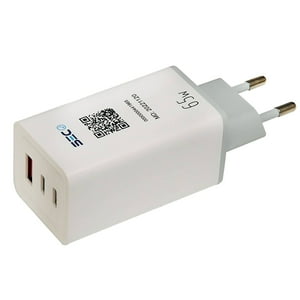 Tecmaster - Cargador Usb C Y Usb 3 Puertos Carga Rápida 65W