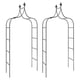 thumbnail image 1 of Juego de 2 enrejados Garden Arch VidaXL, acero negro, 120 x 38 x 260 cm, 1 of 8