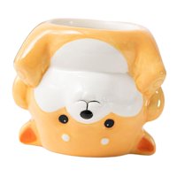 Ioensy - Macetero De Animales, Florero, Estante, Exhibición De Granja, Oficina, Maceta De Cerámica, Perro, 9,7X8,7X8,1Cm