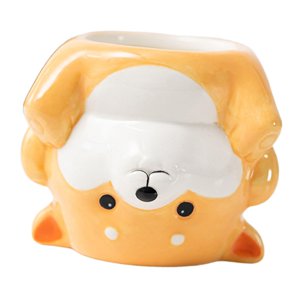 Ioensy - Macetero De Animales, Florero, Estante, Exhibición De Granja, Oficina, Maceta De Cerámica, Perro, 9,7X8,7X8,1Cm