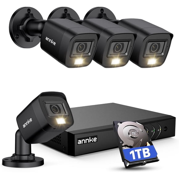 Kit Cámaras Seguridad ANNKE 8CH 3K Lite 1TB Visión Nocturna AI