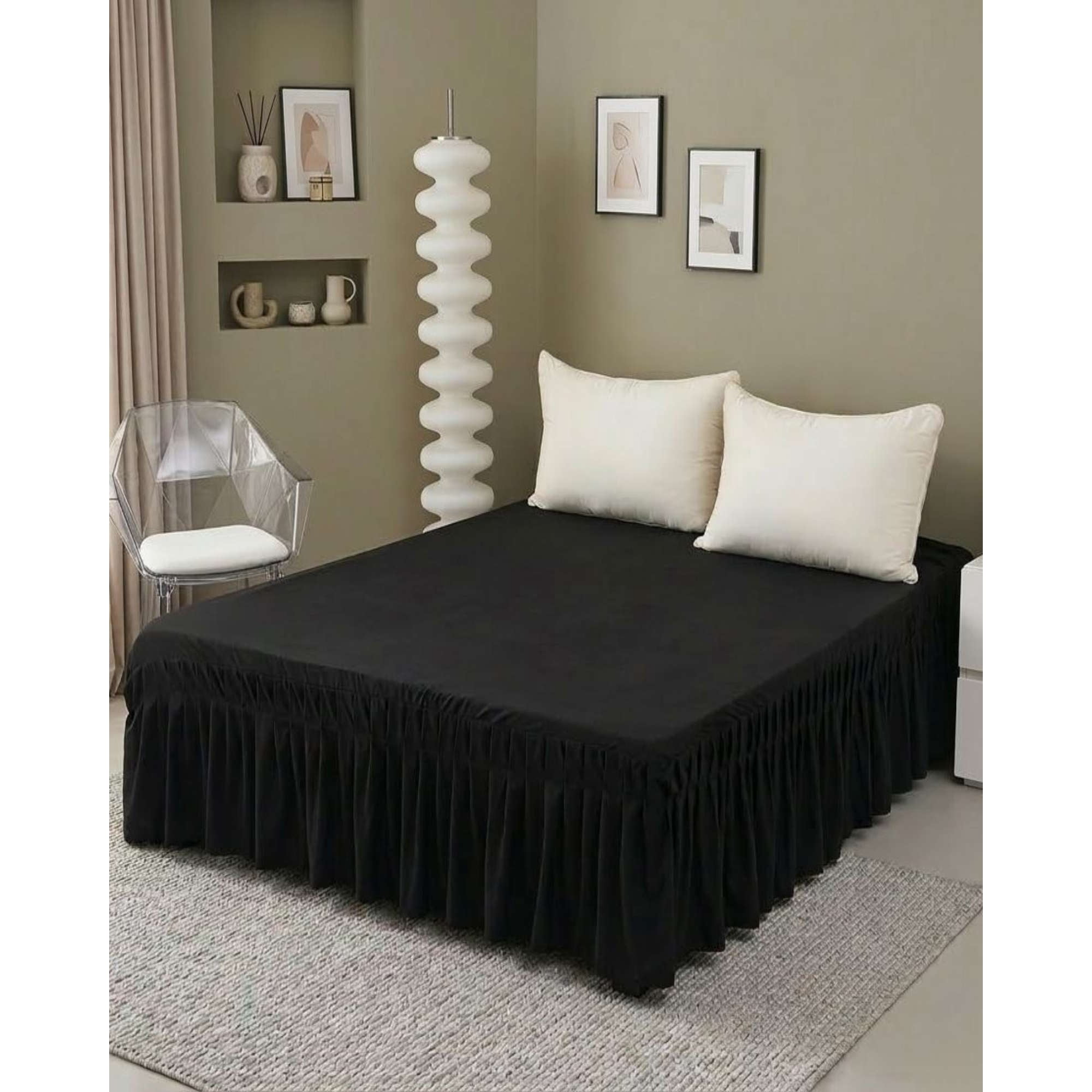 Mylhogar - Cubre Base De Cama Elastico Ajustable 2 Plazas