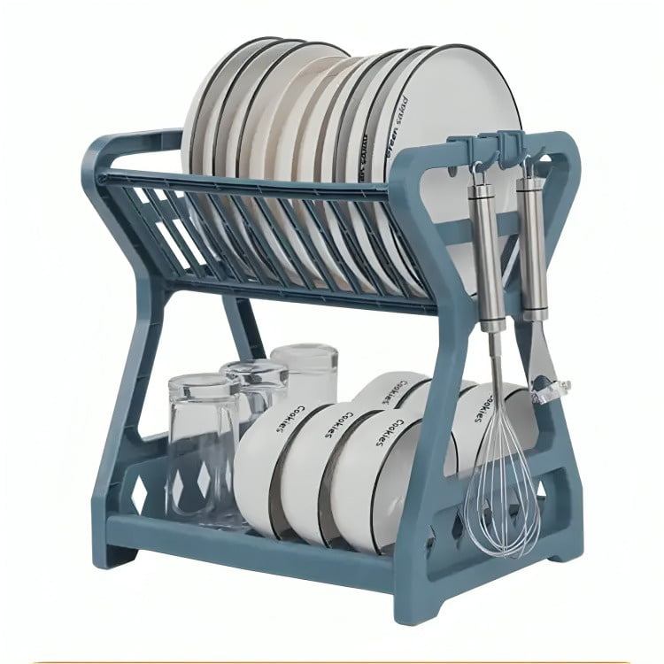 Genérico - Secador Escurridor De Platos 2 Niveles Plastico Escurridor