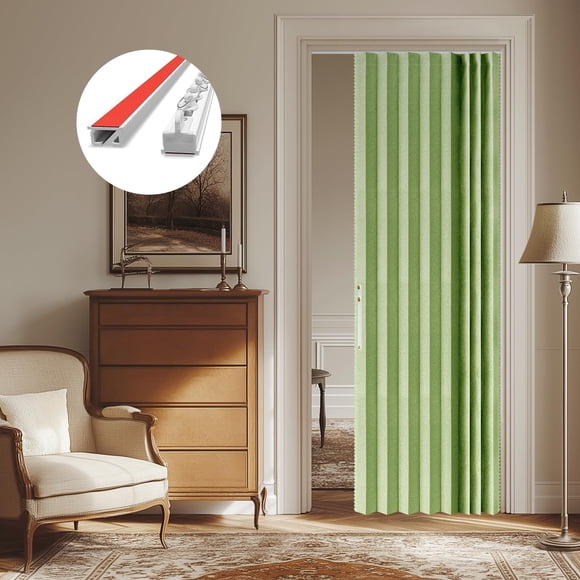 Cortina AJAZZ blackout de acordeón 110 cm × 200 cm – Verde