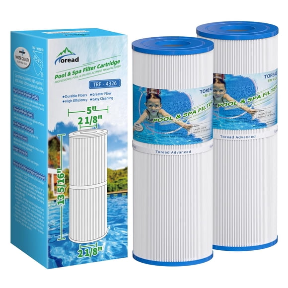 Filtro para spa TOREAD TRF-4326 de 5 x 13 cm, tipo insertable, paquete de 2