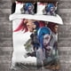 thumbnail image 1 of Jinx Bedding Set Bed Set Aldult Kid Bedroom Duvetcover Sets LoL Jinx Game, 1 of 5