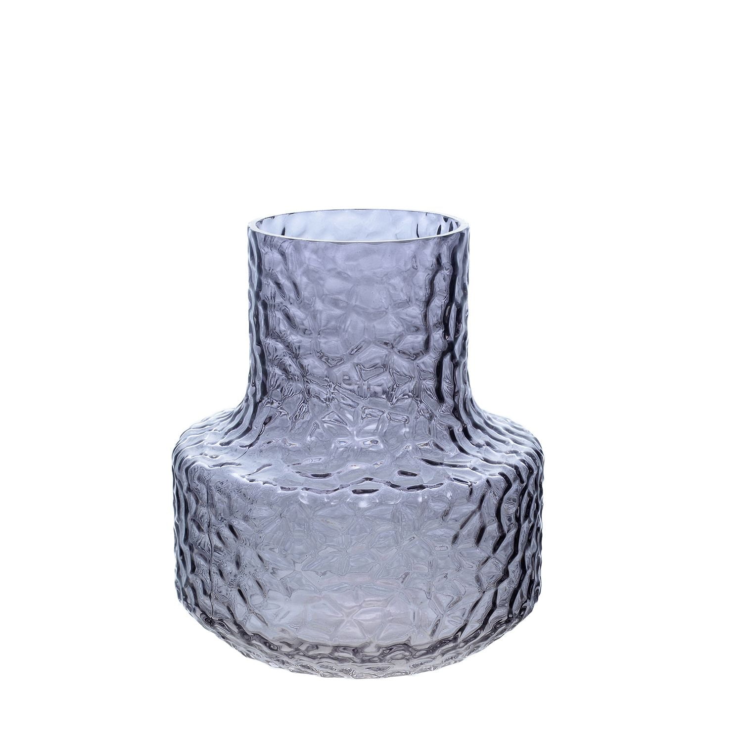 Homeessentials - Florero De Vidrio Gris 18 Cm