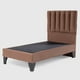 thumbnail image 5 of Cama Europea Valencia P + Respaldo Cadiz 1 PL Felpa Chocolate, 5 of 6