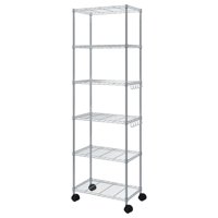 Topmarket - Estante Cromado 6 Niveles Con Rueda 60X35X185 Cm - 240Kg