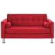 thumbnail image 1 of Sofa Retro 3 Cuerpos Felpa 12 Rojo, 1 of 5