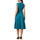 thumbnail image 3 of Vestido Midi INSPIRE CHIC para Mujeres Sin Mangas Verano Trabajo Elegante Fiesta Cóctel Línea A Vestidos M Azul Pavo Real, 3 of 6
