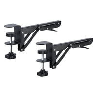 Magideal - Bandeja Para Teclado Debajo Del Escritorio Abrazadera De Soporte Plegable Ajustable Soporte Resistente Punzón De Metal Para Computadora Soporte De Cod Para 1-5 Cm De Espesor