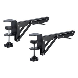 Magideal - Bandeja Para Teclado Debajo Del Escritorio Abrazadera De Soporte Plegable Ajustable Soporte Resistente Punzón De Metal Para Computadora Soporte De Cod Para 1-5 Cm De Espesor
