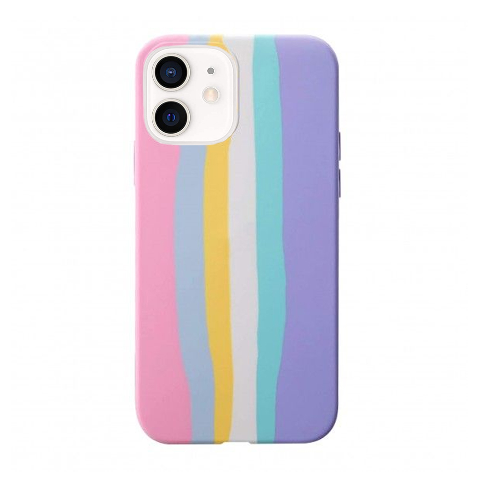 Genérico - Carcasa Silicona Para Iphone X/Xs Arcoiris Pastel
