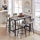 thumbnail image 1 of Bar Table Set with 4 Bar stools PU Soft seat with backrest, Grey, 47.24'' L x 23.62'' W x 35.43'' H, 1 of 3