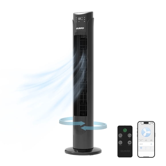 Ventilador Torre Gusto 84 Cm Negro