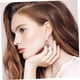 thumbnail image 4 of 1 par de pendientes delicados, pendientes modernos para mujer, pendientes de plantas, sombrero, mini herradura, señorita, 4 of 7