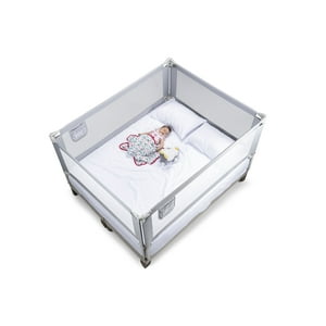 Bebe Sure - 4 Barandas Para Cama 1 Plaza Gris 90X90X190X190 Cm Altura Colchón Hasta 38 Cm