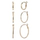 thumbnail image 1 of Aros Argolla Time and Tru Set 3 Pares Metal Dorado, 1 of 3