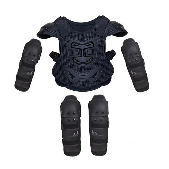 5x rodilleras de motocicleta para niños, coderas, equipo de moto de cross, conjunto de protección de cuerpo completo para niños, traje para ciclismo, S