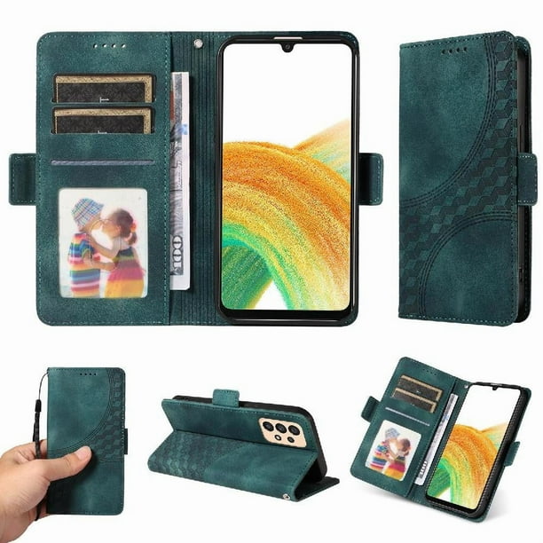 Carcasa FOXDOCK Samsung Galaxy A53 5G de cuero PU, diseño acolchado clásico, protección contra caídas y rayones