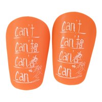 Ioensy - 2 Uds Mini Espinilleras De Fútbol Protección De Piernas Para Deportes Al Aire Libre Juego De Fútbol Naranja 10Cm X 6Cm