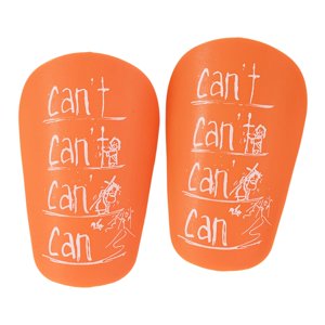 Ioensy - 2 Uds Mini Espinilleras De Fútbol Protección De Piernas Para Deportes Al Aire Libre Juego De Fútbol Naranja 10Cm X 6Cm