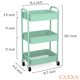 thumbnail image 2 of Organizador de almacenamiento CAXXA de 3 niveles, metal laminado, verde aguamarina, 2 of 9