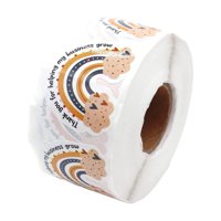 Bothyi - 500 Uds. Pegatinas De Arcoíris, Sobres Para Hornear Pasteles, Etiquetas Adhesivas, Caja De Regalo De Papel