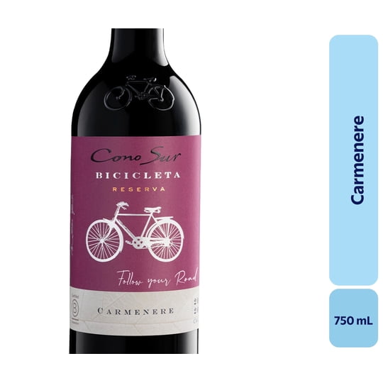 Vino Carménère Botella 750 mL Bicicleta