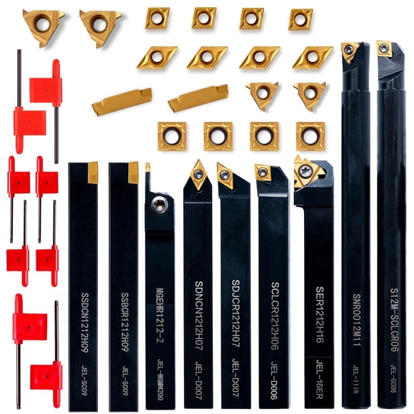 Herramientas para Torno UpJia Flarish – Portaherramientas de 1/2" y Insertos