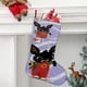 thumbnail image 2 of Bing el Conejo Tema: Calcetines de Navidad, fino lino blanco para colgar en escaleras y chimenea, decoración navideña para el hogar, regalo de Navidad.54cm×38cm, 2 of 5