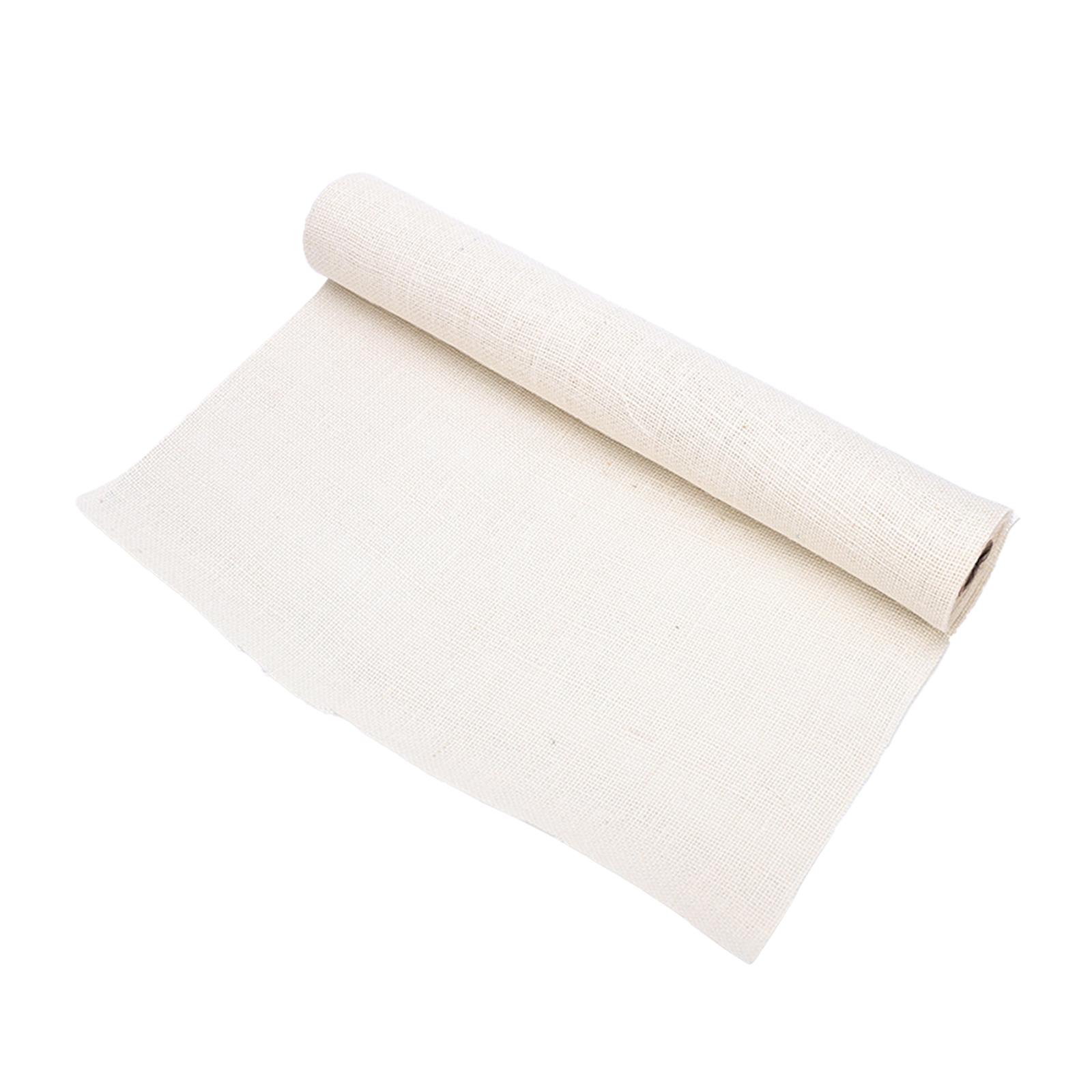 Magideal - Tela De Lino Lisa, Transpirable, Multiusos, Tela Para Costura, Material Hecho A Mano Para Proyectos De Manualidades, Confección De Vestidos, Manteles Beige Blanco