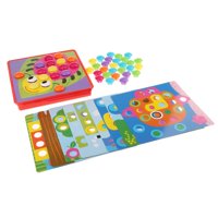 Bothyi - Juego De Tableros De Clavijas De Mosaico, Tablero De Clavijas Con Clavos De Setas Para Niños Pequeños, Niñas Y Niños, Regalos