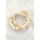 thumbnail image 3 of Pulsera CC Clothing De Cuentas De Madera Y Metal Nude, 3 of 5