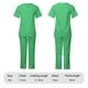 thumbnail image 4 of Uniforme de trabajo de enfermería con cuello en V y bolsillo de color sólido europeo y americano para mujer, 4 of 5