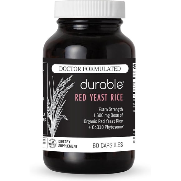 Durable Arroz de Levadura Roja 1600 mg CoQ10