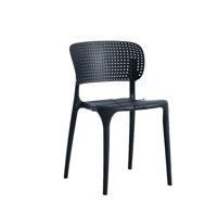 Tevere - Silla De Exterior E Interior Apilable Marilyn Moderna - Negra